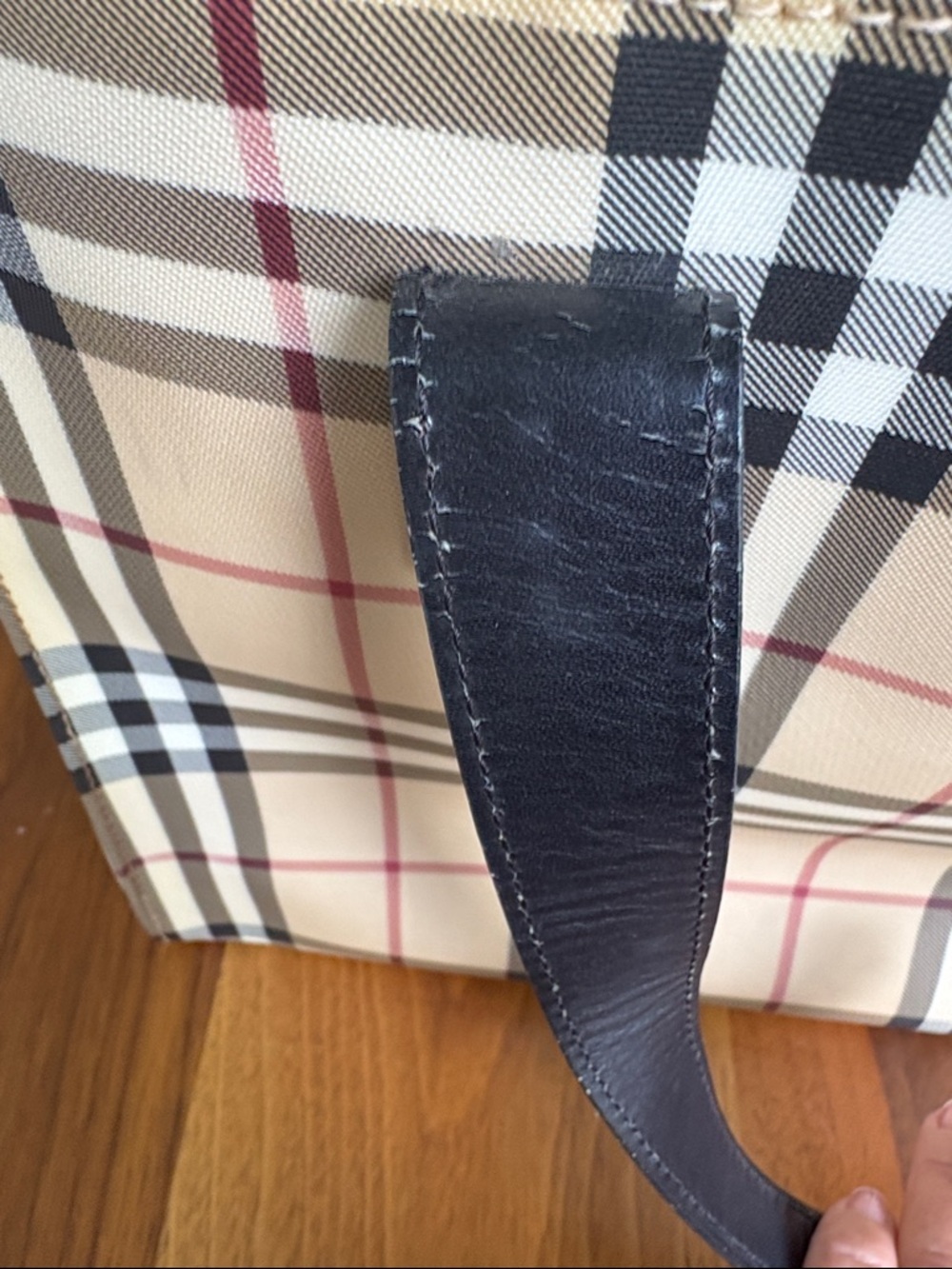 Burberry Beige Check Shoulder Bag with Black Straps
Not sure if it is authentic. - Picture 6 of 10